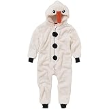 Animal Crazy Garçon Fille Supersoft Paillette Polaire Noël Bonhomme De Neige Nouveauté Pyjama Combinaison - 6-7 ans