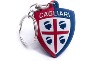 Acube srl Cagliari Calcio portachiavi in gomma gancio in metallo logo ufficiale 4 mori