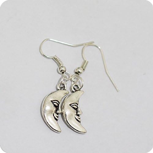 Cresent Moon Earrings,Moon Jewelry ,Silver Moon Earrings