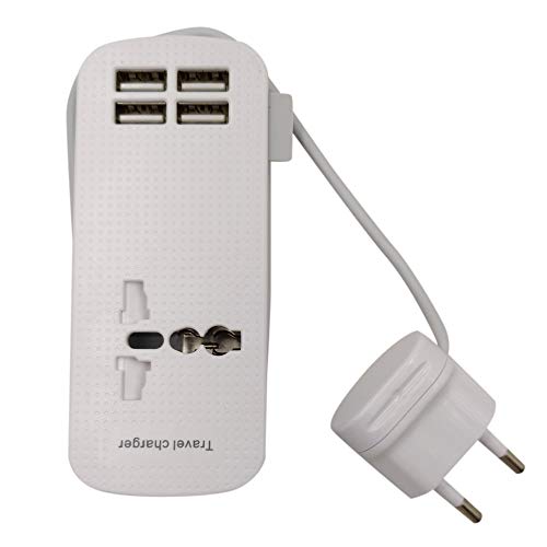 Preisvergleich Produktbild HermosaUKnight Tragbares 4-Port USB-Netzteil mit intelligentem Steckdosen-Konverter