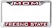 Price comparison product image Fresno State Mom License Plate Frame, metal with inlaid acrylic, 2 top mount holes, red