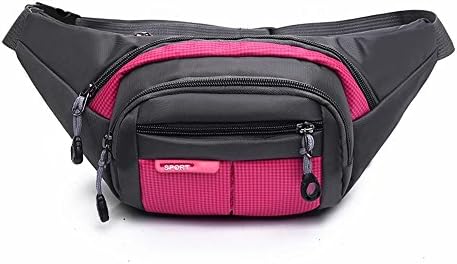 Tirzah Waterproof Wasit / Fanny Pack, 4 Pockets Bum Bag for Women and Men Festival and Outdoor Travel, Hiking, Running and Cycling with Phone Kickstand Rose Red