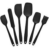 Silicone Spatula Set for Kitchen and Pastry &ndash; 6 Pieces, Heat Resistant up to 315&deg;C, Non-Stick and Flexible Utensils, BPA Free