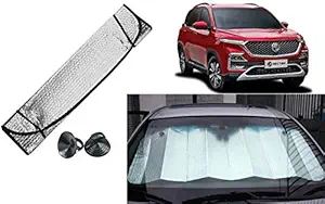 Auto Kite - Collapsible Mesh Foldable Auto Front/Rear Window Car Windshield Sun Shade for - MG Hector