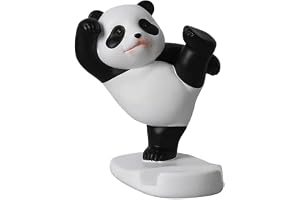 Zibuyu Phone Stand Desk Accessories Resin Panda Figurines Home Decor Decorative Tabletop Ornaments Cute Phone Holder