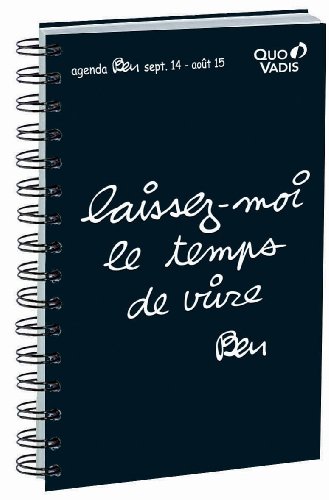 Download Quo Vadis - Ben - Textagenda 21 Spiralé - Agenda Scolaire Journalier 13x21 cm Noir - Année 2014-2015