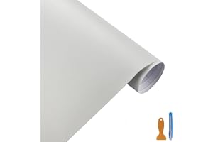 Bilfolie matt vit 30 × 300 cm – självhäftande bilfolie vinylfolie bil wrapping skyddsfolie bubbelfri, reptålig och UV-beständ