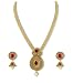 Zaveri Pearls Gold Non-Precious Metal Pendant Necklace With Jhumki Earring For Women RS.430.00