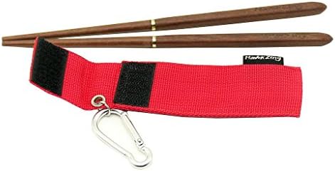 Hawk Zing Foldable Rosewood/Ebony Chopsticks with Carry Bag Perfect for Backpacking Camp and Travel Portable Tableware