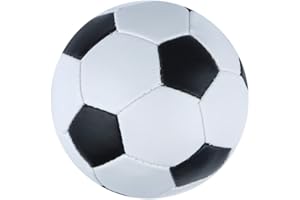 eMKay® Pack of 1 Soft Mini Football (Black/White) – 9cm Lightweight Foam-Filled Stitched Ball for Kids – Indoor & Outdoor Play Ball – Safe, Soft Toy Football for Boys & Girls