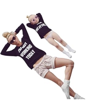 Upxiang Mutter Tochter Kleidung Brief Drucken Bluse Familie Pullove Mama und Baby Mädchen Sweatshirt Tops Mode...