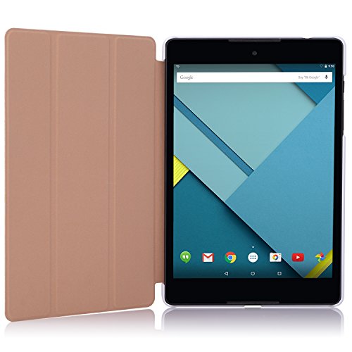 Google Nexus 9 Hülle Case – MoKo Ultra Slim PU Leder Tasche Schutzhülle Lederhülle Smart Cover mit Auto Wake/Sleep Funktion für HTC T1 Google Nexus 9 8.9 Zoll Android 5.0 Tablet-PC,Blumen VIOLETT - 7