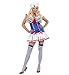 Produktbild Damen Matrosin Matrose Kostüm Schiffsfrau Matrosenkostüm Gr. M inkl. Kleid Hut und Ringelstrümpfe Fasching Karneval