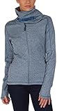 bench fleecejacke long funnel neck Reißverschlusstaschen Bench Damen Sweatjacke Crucial Dark Blue Marl, XL