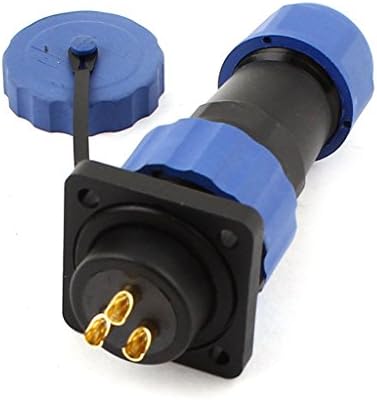 Waterproof Plastic Cable Connector 16mm 3 Pin 4 Hole Flange Aviation Plug Socket