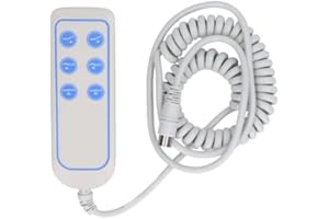 EUJGOOV Télécommande Manuelle pour Lit Médical Électrique - Boîtier PVC IP66 Résistant (8 Broches) - Commande de Fauteuil/Lit Levage Hôpital