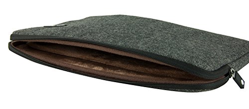 SunSmart Ultra Slim Universal-11.6-Zoll-Notebook Case Schutzhülle Tasche mit Reißverschluss für die bequeme Aufladung für Macbook Pro 11.6 “ / MacBook Air 11.6 “ (schwarz) - 2