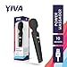 Produktbild Yiva Massagestab (Schwarz) Stabmassager für tiefgreifende Massagen, 10 Vibrationsmodi, akkubetrieben & starke Vibrationen, wasserfestes Silikon & kabellos, tiefe Entspannung für gesamten Körper