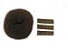 GIZZY® Brown extra large bun ring and 30 piece longer length kirby grip set.