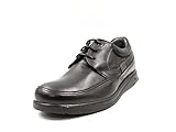  Zapatos Hombre Uso Profesional, con Cordones FLUCHOS, Piel Color Negro, Plantilla extaible - F0050-103 (46, Negro)