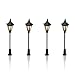 Produktbild NAJING 10 Stück Plastik Park Hof Laternen Straßen Lampe Modellbau Hexagonal Einzel Kopf LED Leuchten Lampen Pfosten Modell Straßenbeleuchtung 3V DC Warm weiß