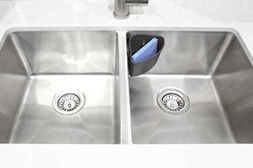 Umbra 330711-040 CUB Küchenschwammhalter für das Waschbecken, Schwammhalter mit zwei Saugnäpfen, Lappenhalter, Aufbewahrung, Küche, schwarz - 3