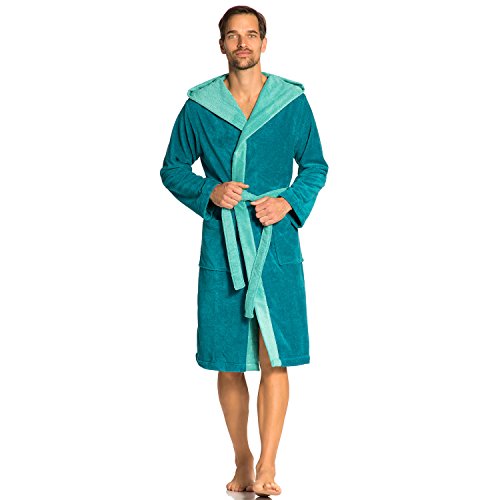 Preisvergleich Produktbild Vossen Damen & Herren Bademantel Poppy Lagoon / Pacific XL