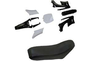 STONEDER Juego de 7 piezas de carenado de plástico de alta resistencia + asiento de espuma para moto china de 2 tiempos 47 cc 49 cc Apollo Orion Mini Dirt Bike Kids Minimoto