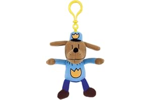 DOG MAN BACKPACK PULL 5IN PLUSH KEYCHAIN 6PC SET