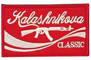 Cobra Tactical Solutions Kalashnikova Classic Kalashnikov AK47 AK74 Ecusson Brodé Patch Tactique Moral Militaire Applique Emblème Insignes Fastener à Crochet et Boucle Airsoft Paintball Cosplay