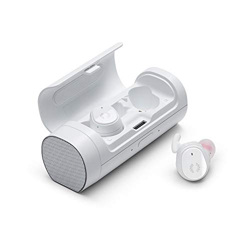 Phiaton Bolt BT 700 True Wireless Earphones - Bluetooth BT Earbuds with Balanced Armature, Charging Speaker Case (White)