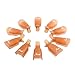 Produktbild TINGSU 10 STÜCK Kunststoff Nail Art Weg Tränken Kappe Clip UV Gel Nagellackentferner Wrap Werkzeug (orange)