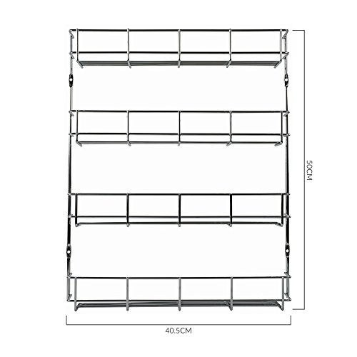 Andrew James – Gewürzregal – 4 Etagen – Zur Befestigung an Wand oder Küchenschrank – 2 Jahre Garantie - 6