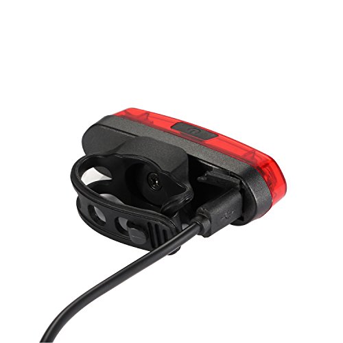 Keten Fahrradrückleuchte, wasserfeste LED-Leuchte, aufladbar per USB, COB, Fahrradrückleuchte mit 6 Lichtmodi für nächtliche Radtouren - 4