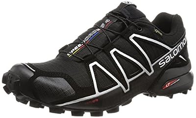 Salomon Homme Speedcross 4 GTX Chaussure de Course à Pied et Trail running, Synthétique/Textile, Noir, Pointure : 45 1/3