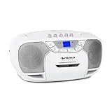 EXTRA KOMPAKT: Die funktionsgeladene Boombox besitzt nicht nur ein cooles Design, sondern auch moderaten Abmessungen. Deswegen findet die Box von auna problemlos selbst auf kleinen Fensterbänken oder schmalen Regalstegen einen geeigneten Platz zur Aufstellung.