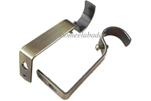 HomeElabador Soporte para Barra de Cortina, Soporte para Tubo, Gancho para Anillo de Cortina Resistente, Soportes de Cortina de aleación de Metal Resistente, 19mm (latón)