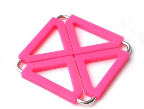 GIVESURPRISE COASTERS EX-R Extensible-Square Stainless-Steel Silicone Heat-Resistant Wear-Resistant Decortive Cup Mat