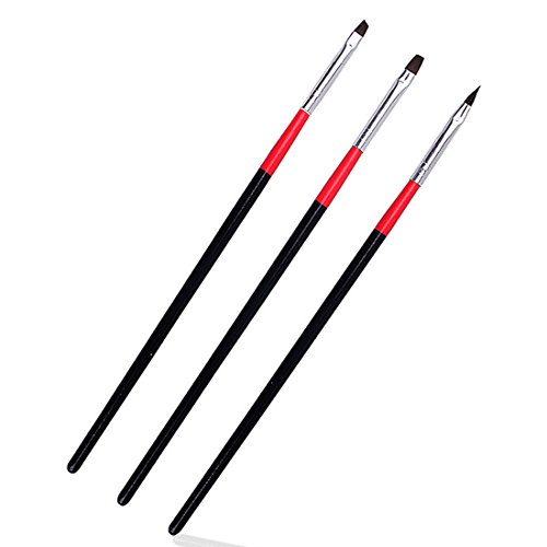 Dibujo Flores 3 Unids/set UV Gel Crystal Brush Nail Art Brush líneas de jadeo tallado Pen Manicure Brush Tool Sets