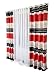 Produktbild FK-Lampem Blickdicht Ösenvorhang Ösenschal Schal Dekoschal für Fenster Dekorative Gardine viele Farben Streifen 2er Set Vorhänge mit Ösen 145x250 cm GP2 (P4)