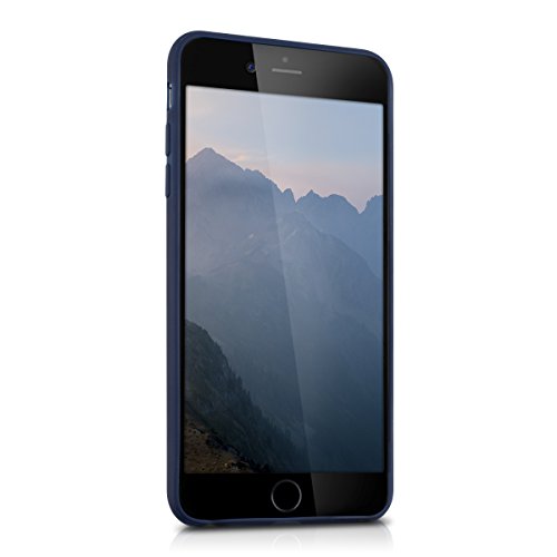 kwmobile Funda para Apple iPhone 6 Plus   6S Plus - Carcasa para m  vil en  TPU Silicona  - Protector  Trasero  en  Azul Oscuro Mate 