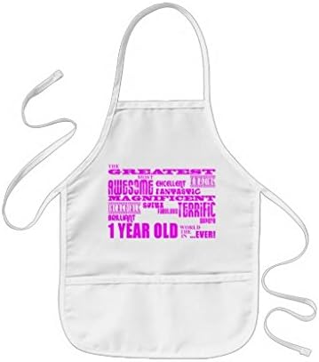 Girls 1st Birthday Pink Greatest 1 Year Old Kids Apron