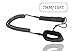 Produktbild Hxiu 7 mm 3 ft Spirale SUP Surfboard Leash – Doppelter Drehteller aus Edelstahl und Dreifach-Schienen-Schutz – für flaches und offenes Wasser Stand Up Paddle Board. Einheitsgröße Schwarz