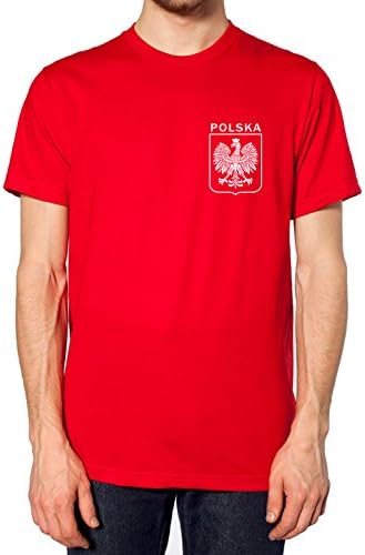 Retro Poland Polska Football Ringer T Shirt Russia World Cup 2018 Men Fan L254e