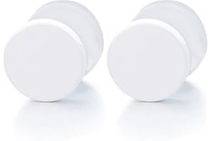 COOLSTEELANDBEYOND Cercle Boucles d'oreilles Homme Femme - Bouchon Jauge d'oreille Faux Cheater Fake Gauges Plugs Acier 1 Paire