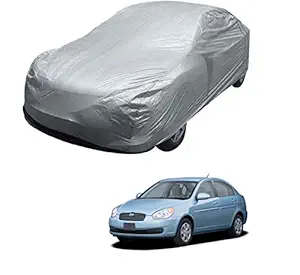 Kozdiko Silver Matty Car Body Cover with Buckle Belt for Hyundai Old Verna/Honda Amaze/Maruti Dzire/Tata Zest/Tata Indigo/Tata Manza/Hyundai Aura/Hyundai Xcent/Volkswagen Ameo/Tata Tigor