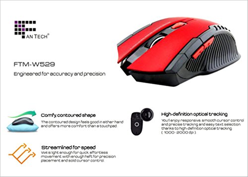 ZARU Inal mbrico Para el rat n ptico sin hilos portable del juego del ordenador port til de la PC 2 4Ghz Reenviar si est roto Rojo reviews ZARU Inal mbrico Para el rat n ptico sin hilos portable del juego del ordenador port til de la PC 2 4Ghz Reenviar si est roto Rojo