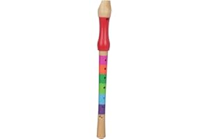 LIEBEWH Holzflöte Spielzeug Holz Recorder 4 Colors Pädagogische Blockflöte für Kinder Anfänger Praxis(sieben Farben)