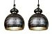 Design Villa Black Color Iron Pendant Ceiling Pendant Ceiling Hanging Lamp ( Pack of 2 ) RS.1249.00