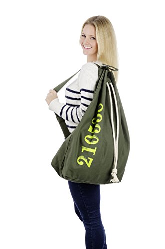 Wenko 62042100 Wäschesack Sailor Wäschesammler, Baumwolle, 55 x 65 x 18 cm, grün - 5